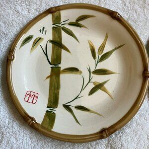 EUC Kauhale Living Set of 3  Bamboo Salad / Dessert Plates 7 1/4"